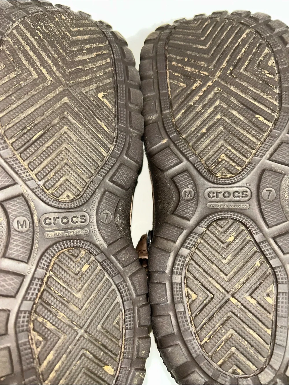 Crocs Yukon Vista II Brown Leather Slip On Clog Sandal